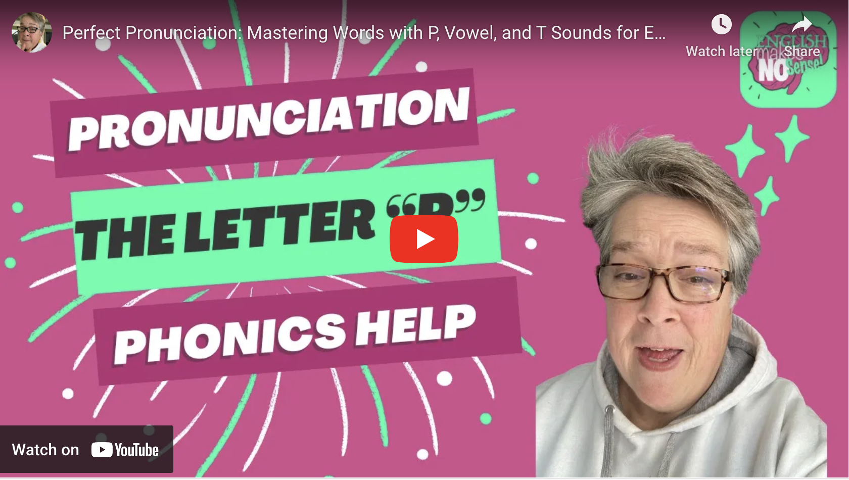 Pronunciation Phonics Help: The Letter P